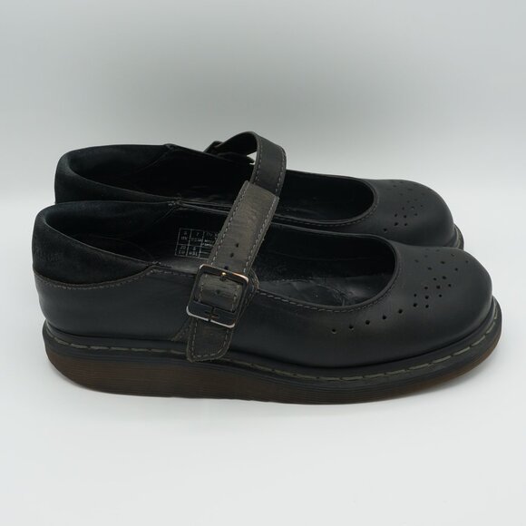 Dr. Martens Vintage Black Leather Buckle Mary Janes Kara Women's Size 39 (EU) - Picture 4 of 10